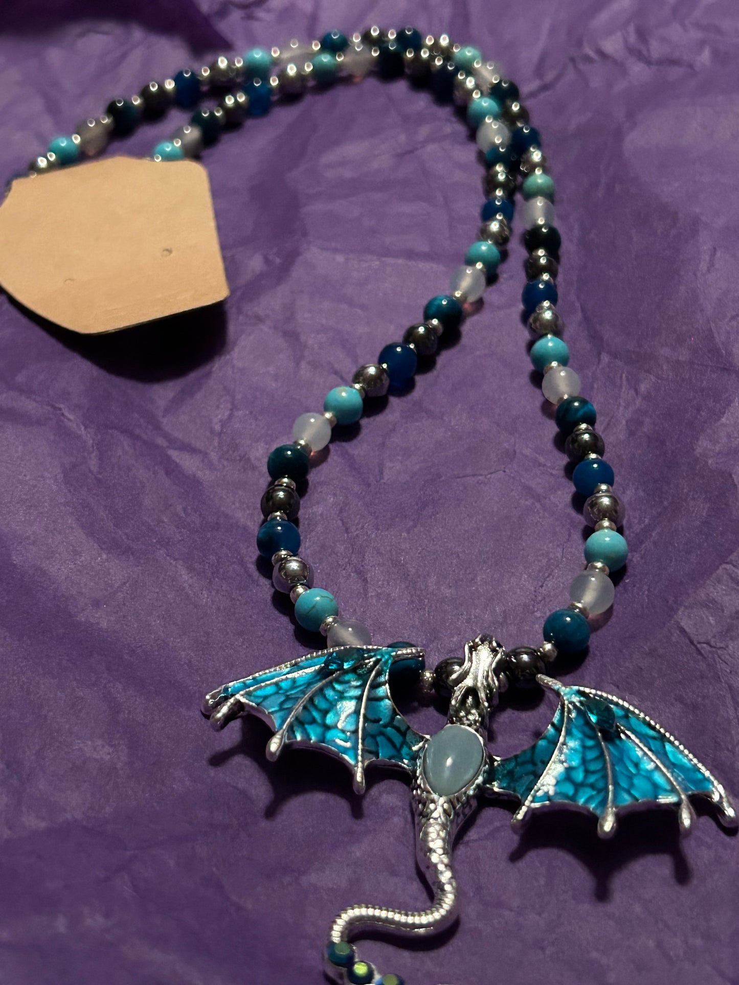Icy Glow Dragon Necklace