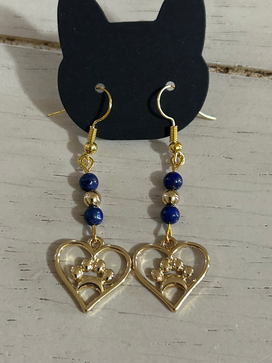 Paw print hearts