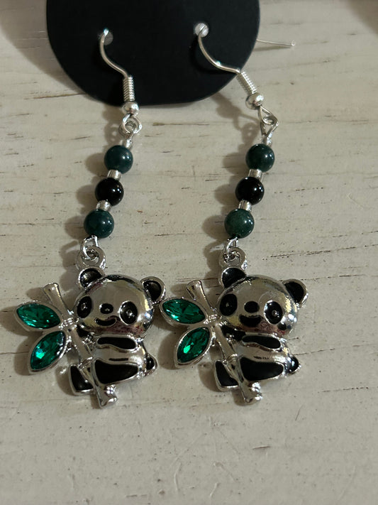 Panda earrings