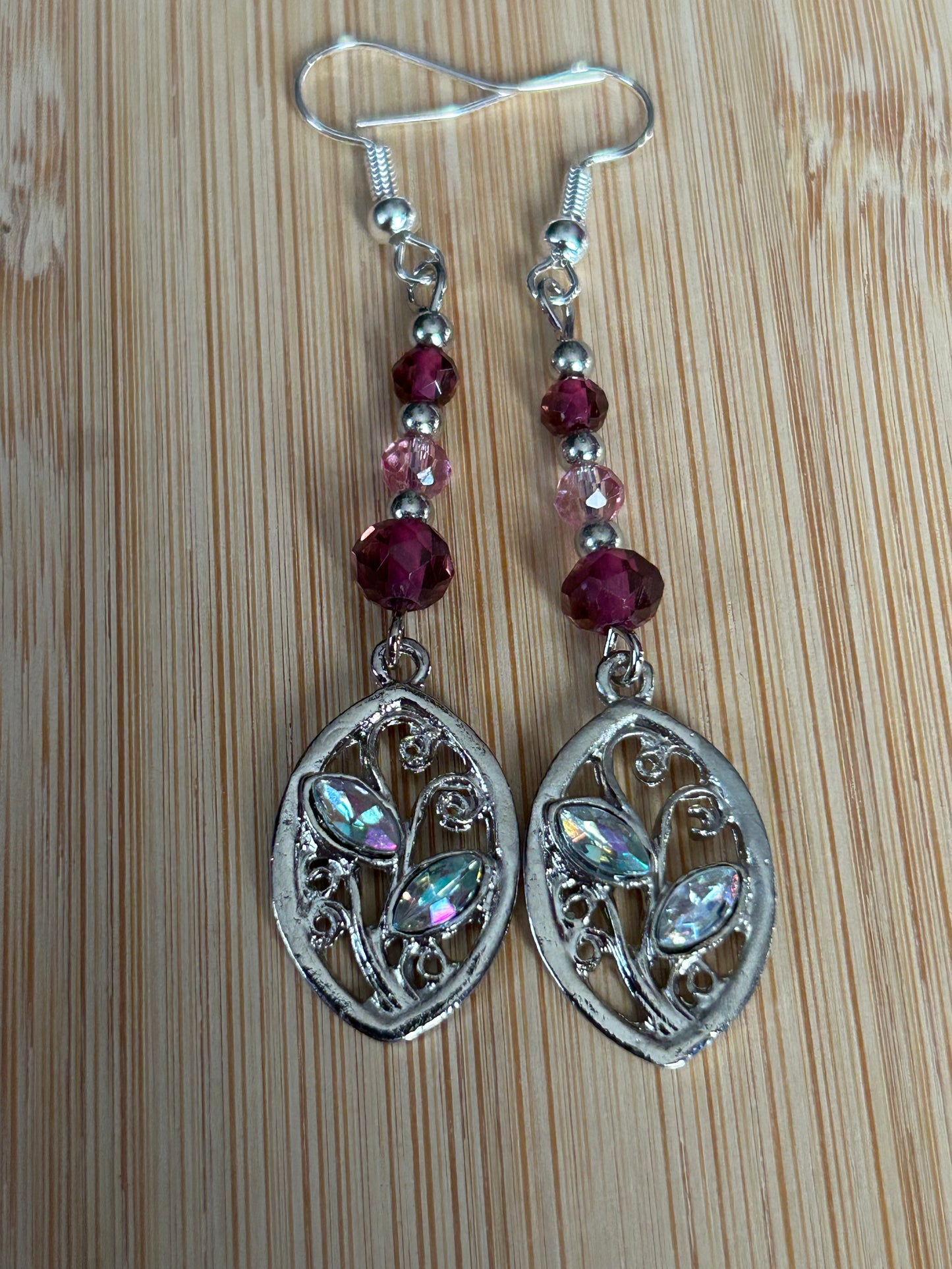 Pink Preciosa crystal earrings