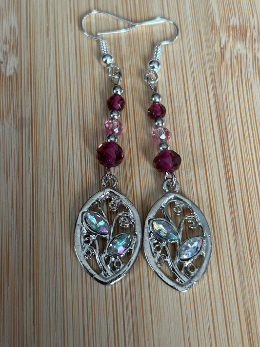Pink Preciosa crystal earrings