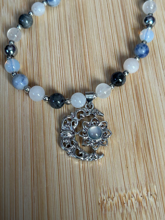 Celestial Harmony moon necklace