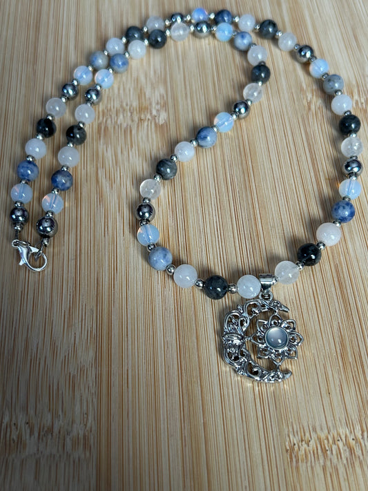 Celestial Harmony moon necklace