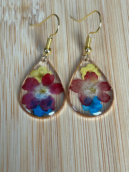 Dried flower earrings